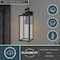 Vaxcel Clinton Steel 1 Light LED Compatible Matte Black Transitional Outdoor Wall Lantern Clear Glass T0745 - alternate 9